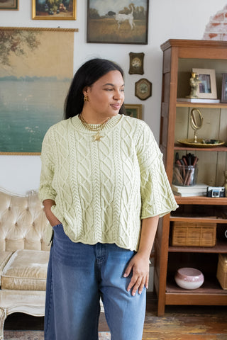 Collins Oversized Cable Knit Top