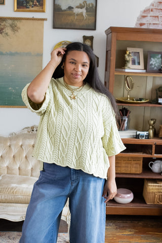 Collins Oversized Cable Knit Top