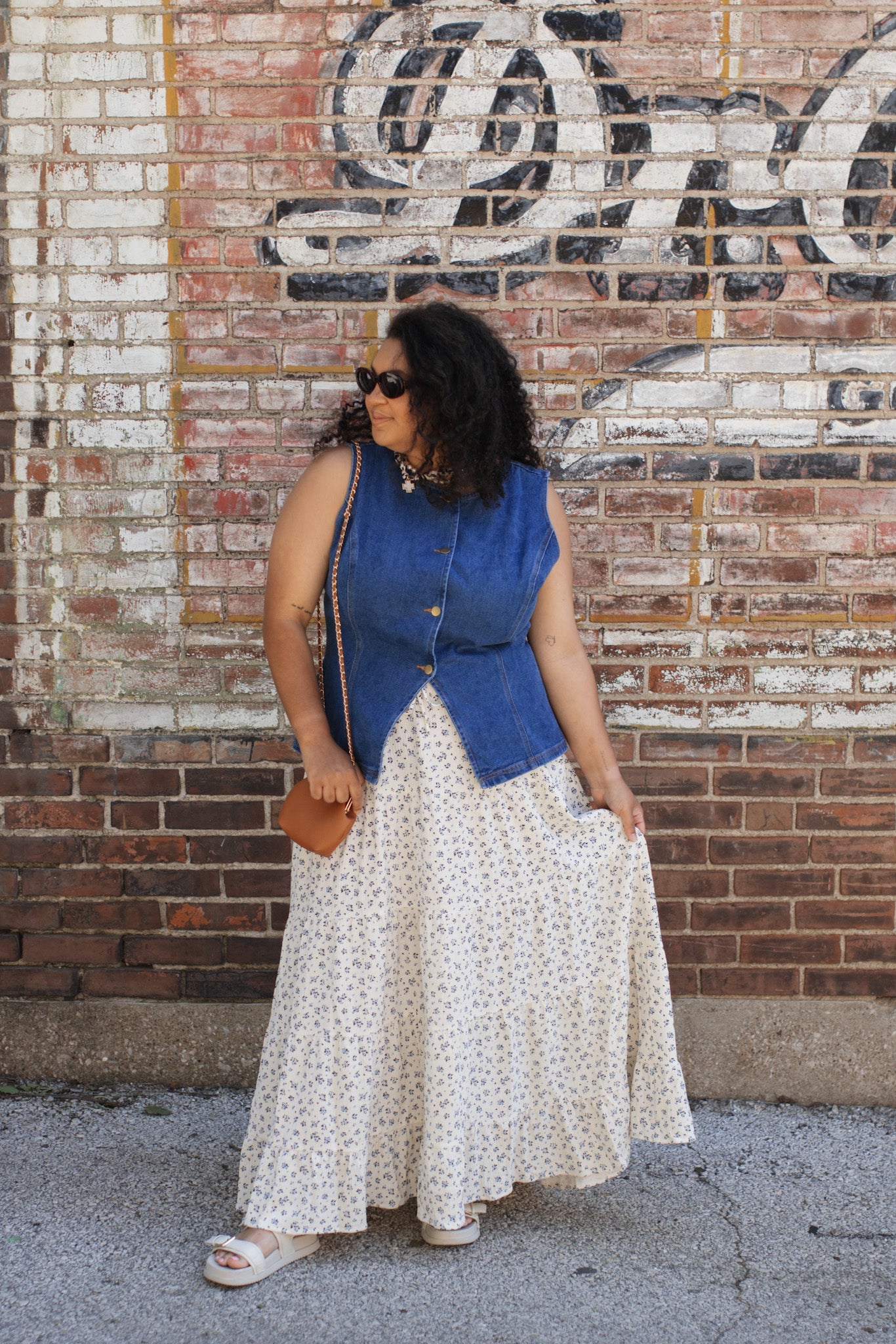Ida Denim Button Vest Top