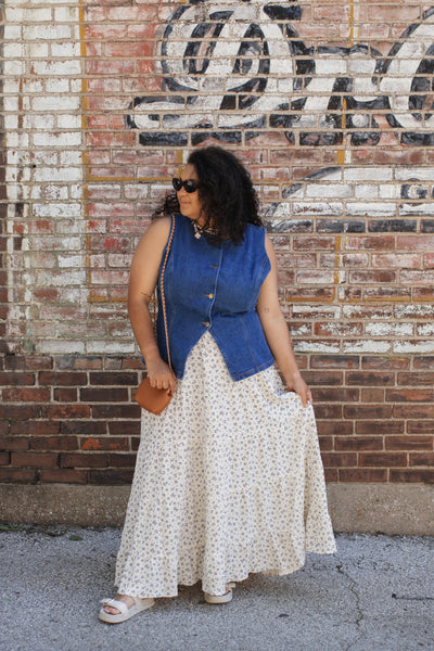 Ida Denim Button Vest Top