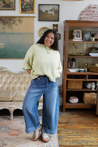 Collins Oversized Cable Knit Top