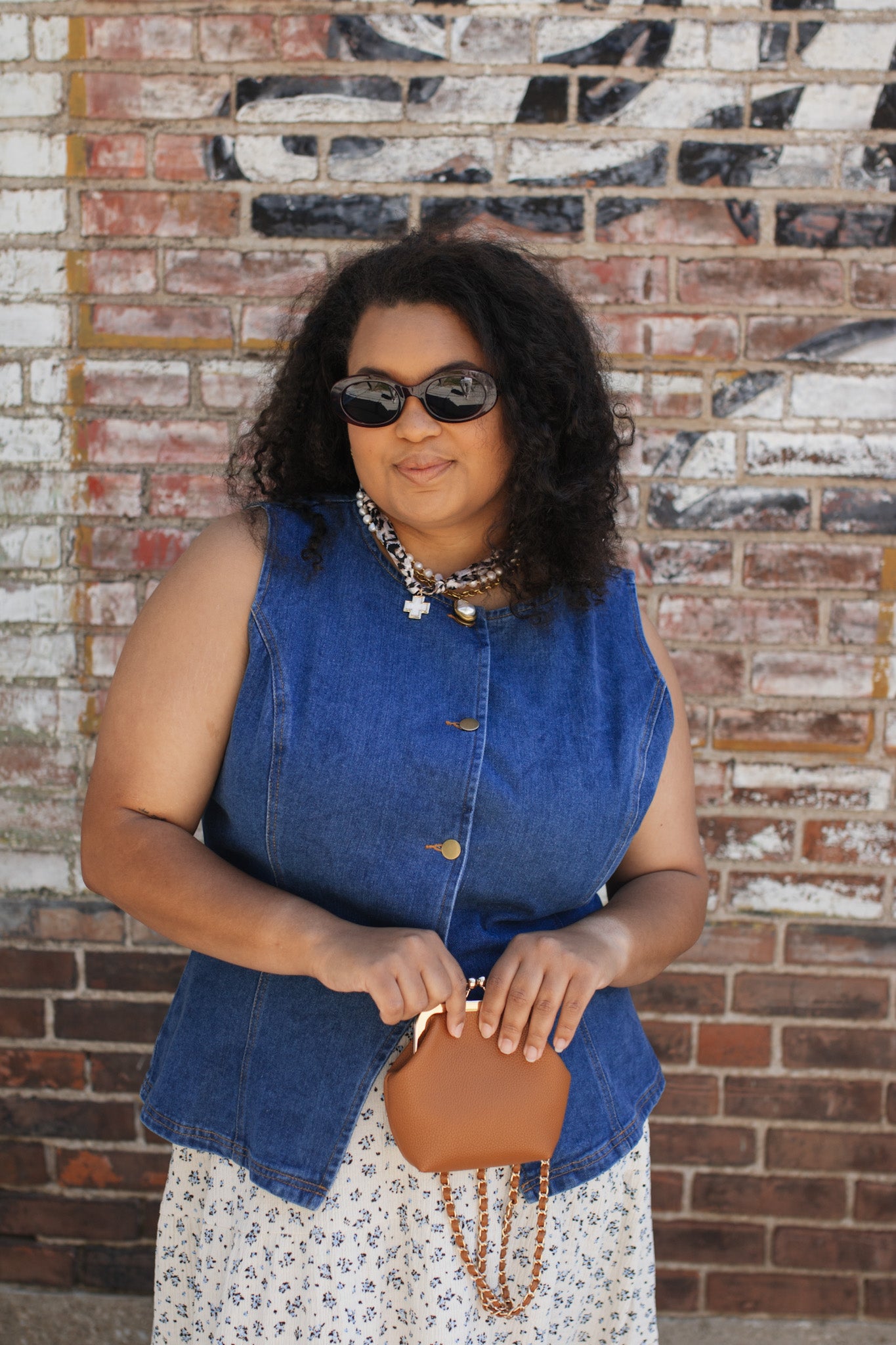 Ida Denim Button Vest Top