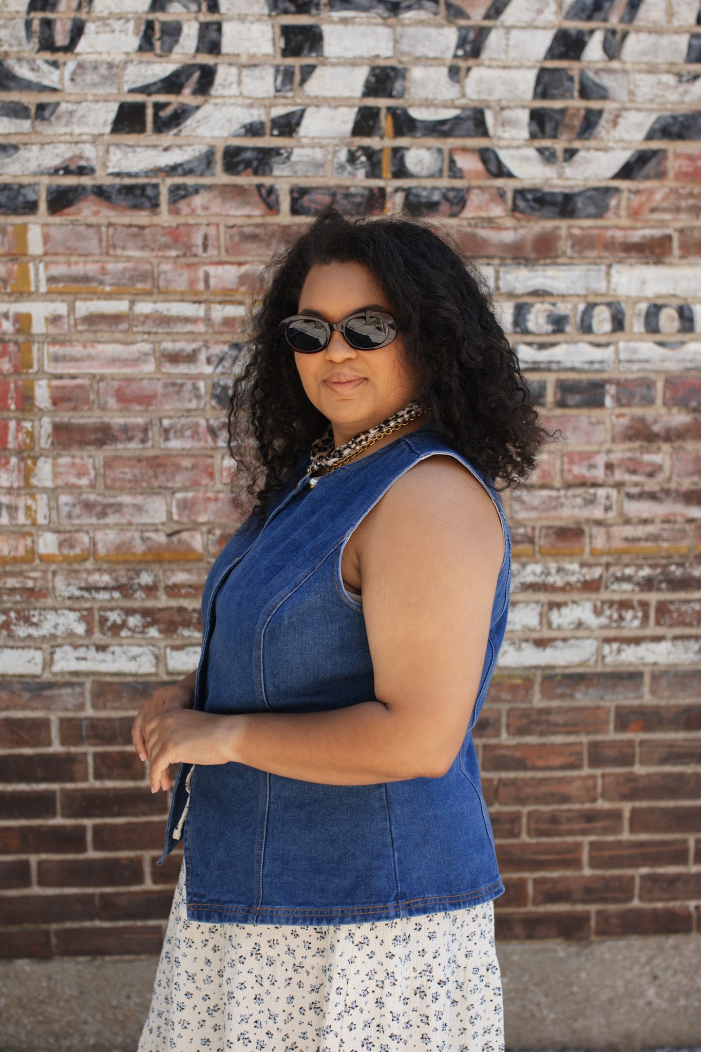 Ida Denim Button Vest Top