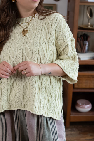 Collins Oversized Cable Knit Top