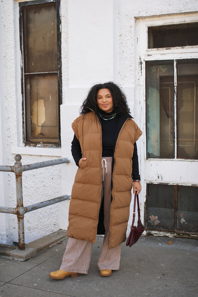 Annie Reversible Long Puffer Vest