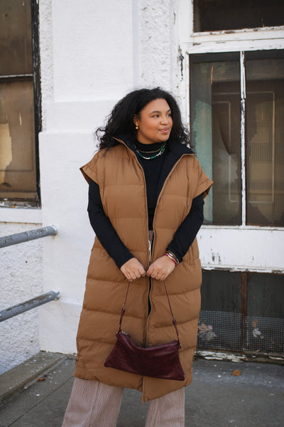 Annie Reversible Long Puffer Vest