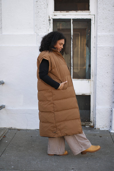 Annie Reversible Long Puffer Vest