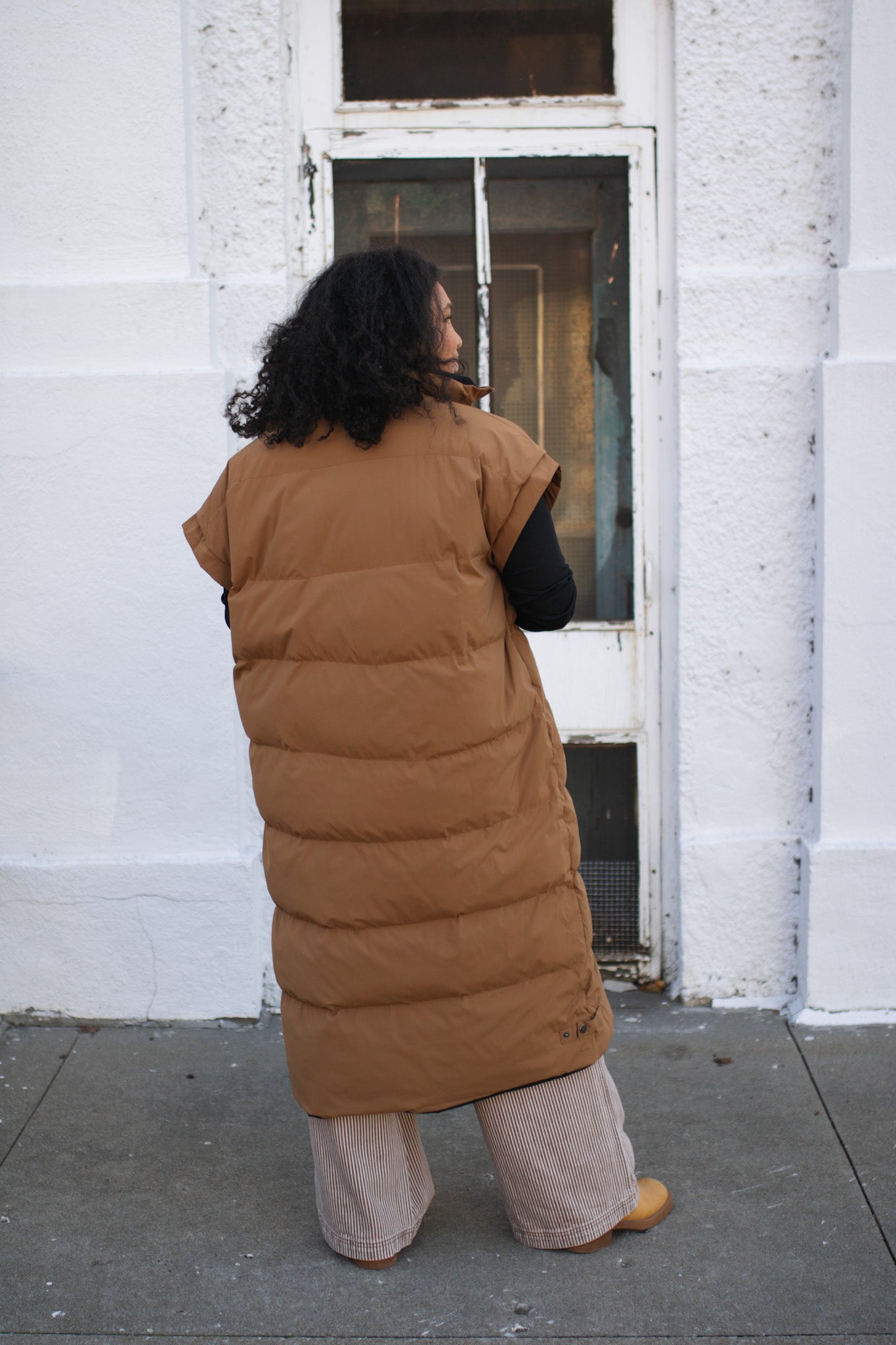 Annie Reversible Long Puffer Vest