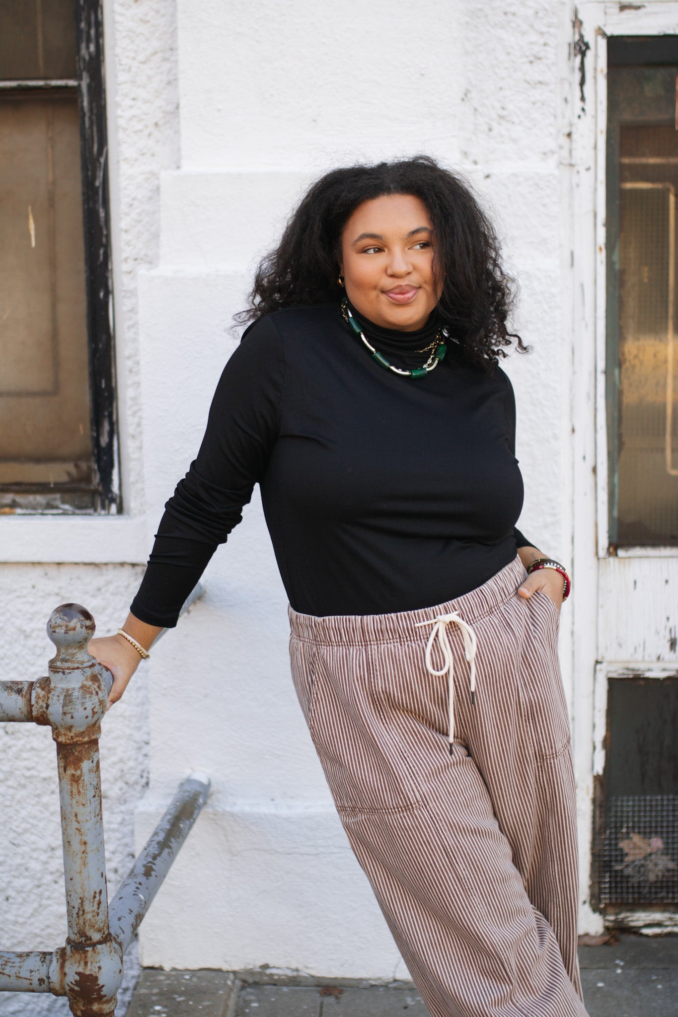 Triana Striped Pull On Pant