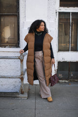 Annie Reversible Long Puffer Vest