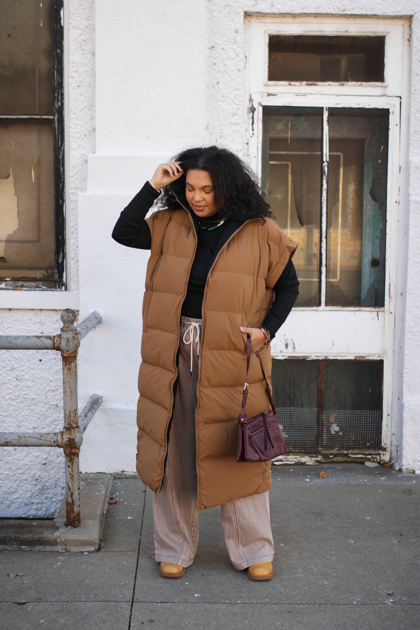 Annie Reversible Long Puffer Vest