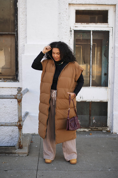 Annie Reversible Long Puffer Vest