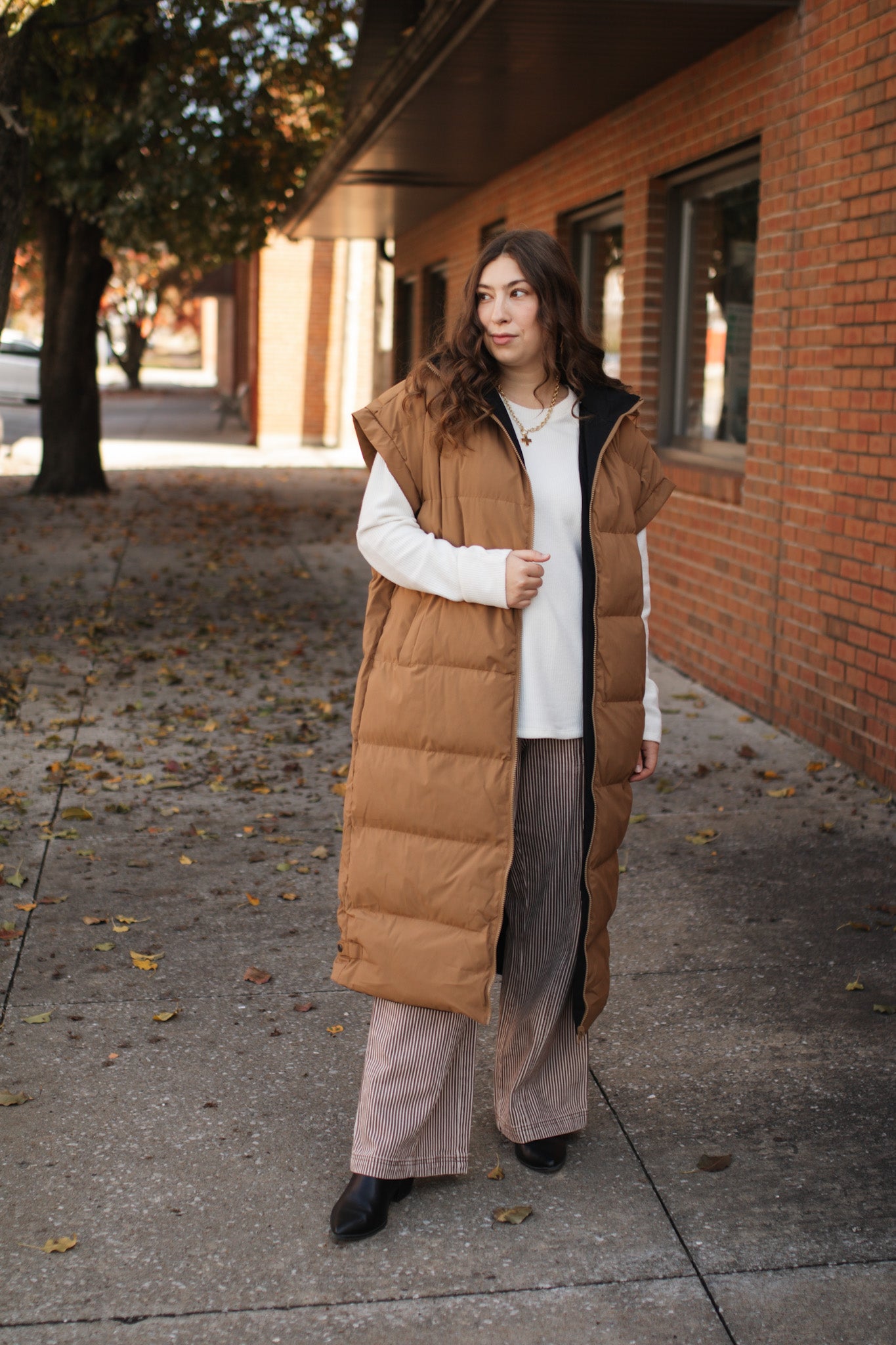 Annie Reversible Long Puffer Vest
