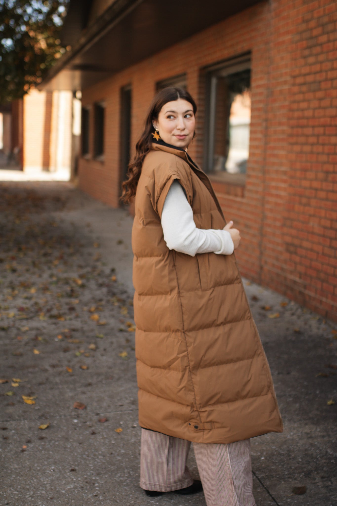 Annie Reversible Long Puffer Vest