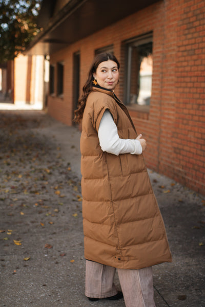 Annie Reversible Long Puffer Vest