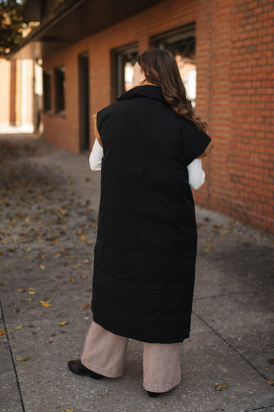 Annie Reversible Long Puffer Vest