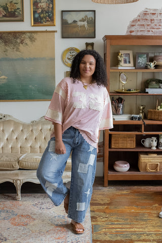 Briar Patchwork Barrel Jeans