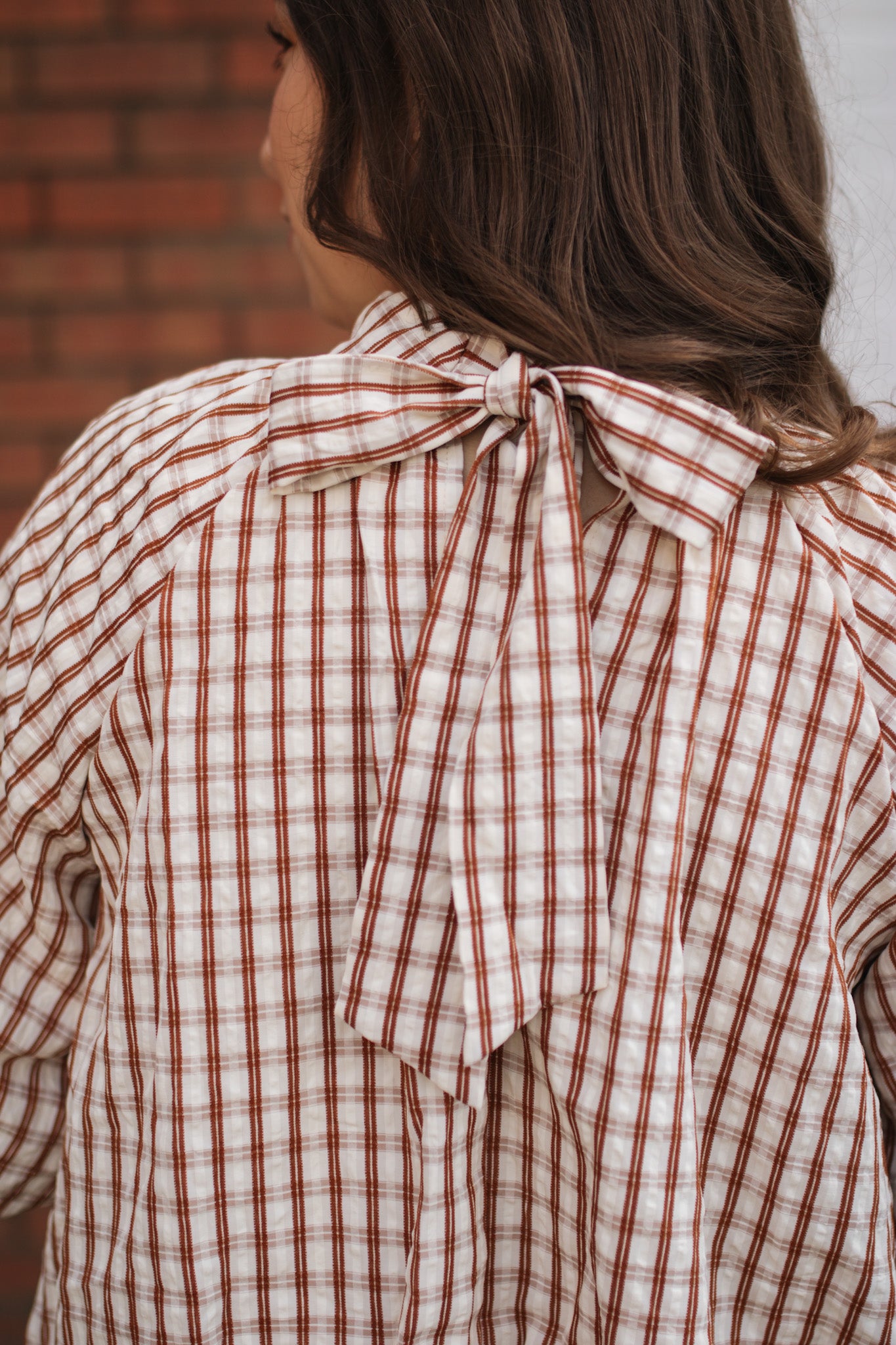 Emme Plaid High Neck Top