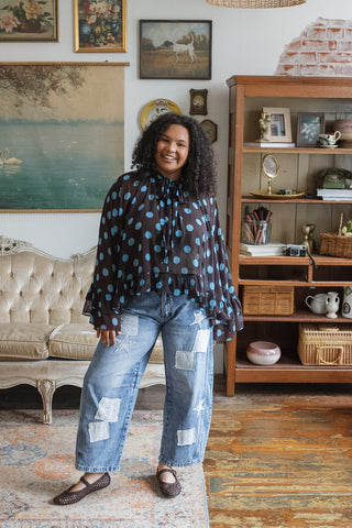 Sylvie Polka Dot Blouse