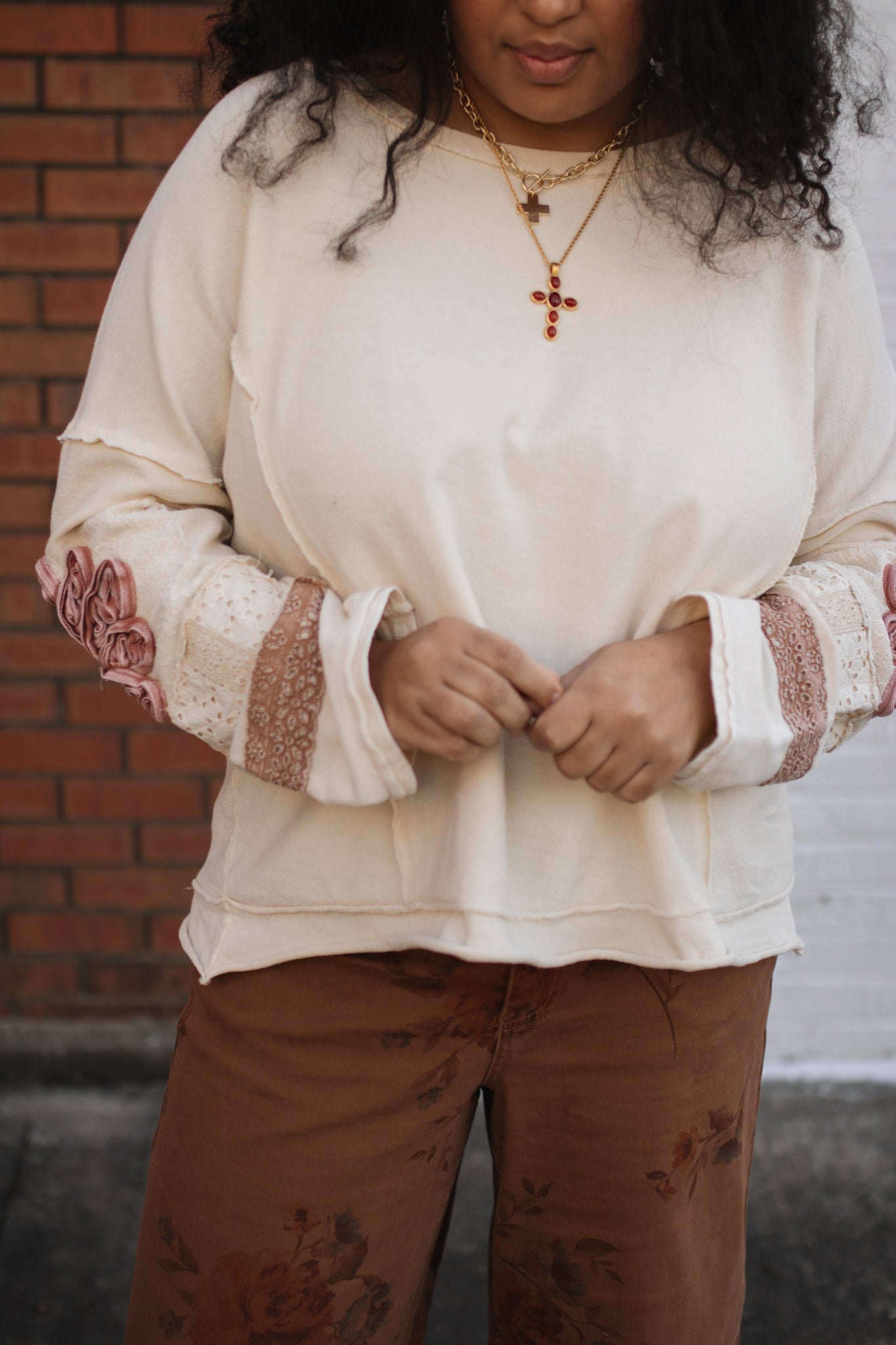 Lily Floral Detailed Long Sleeve