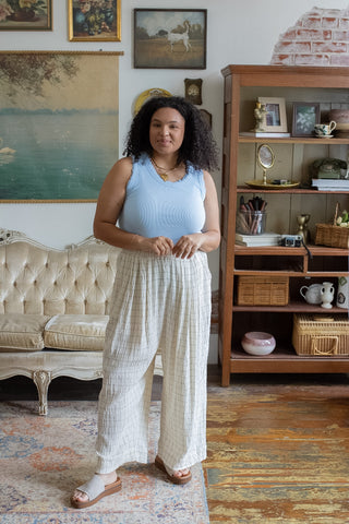 Jade Gauze Harem Pants