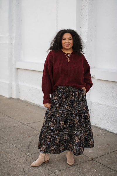 Presley Floral Maxi Skirt