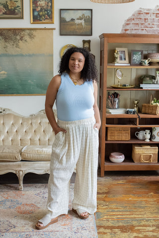 Jade Gauze Harem Pants