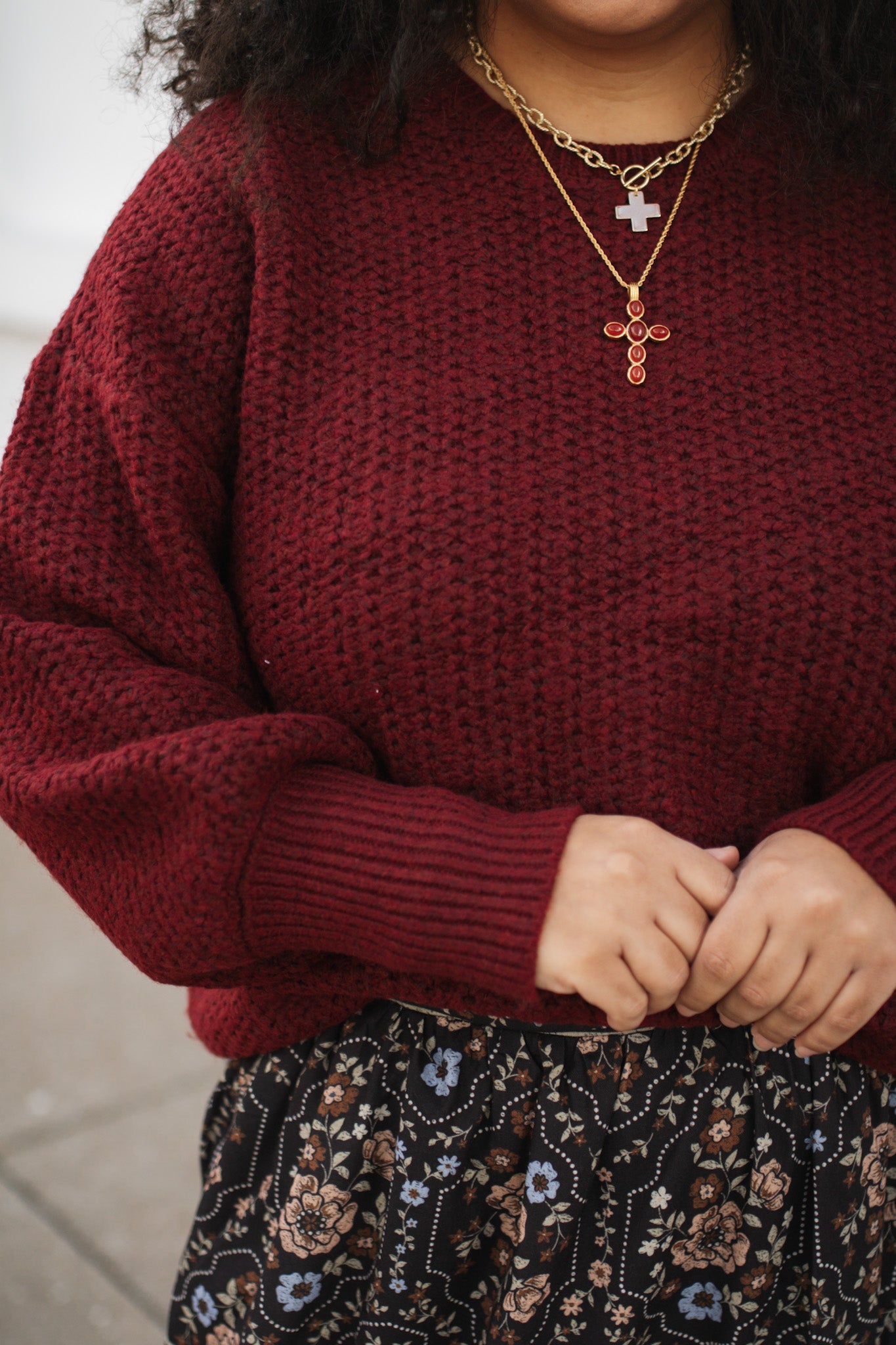 Flora Drop Shoulder Sweater