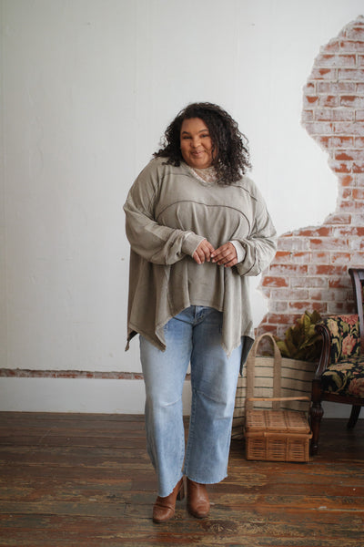 Sophie Oversized V-Neck Top
