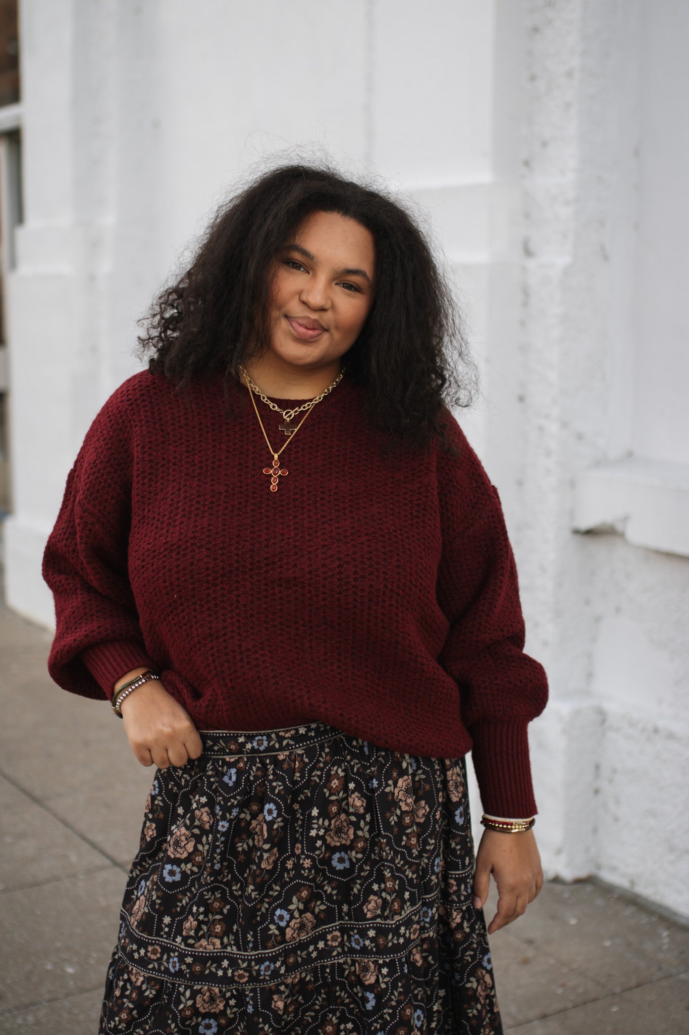 Flora Drop Shoulder Sweater