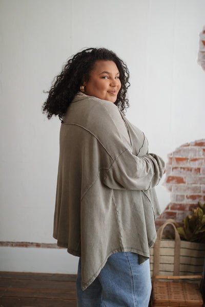 Sophie Oversized V-Neck Top