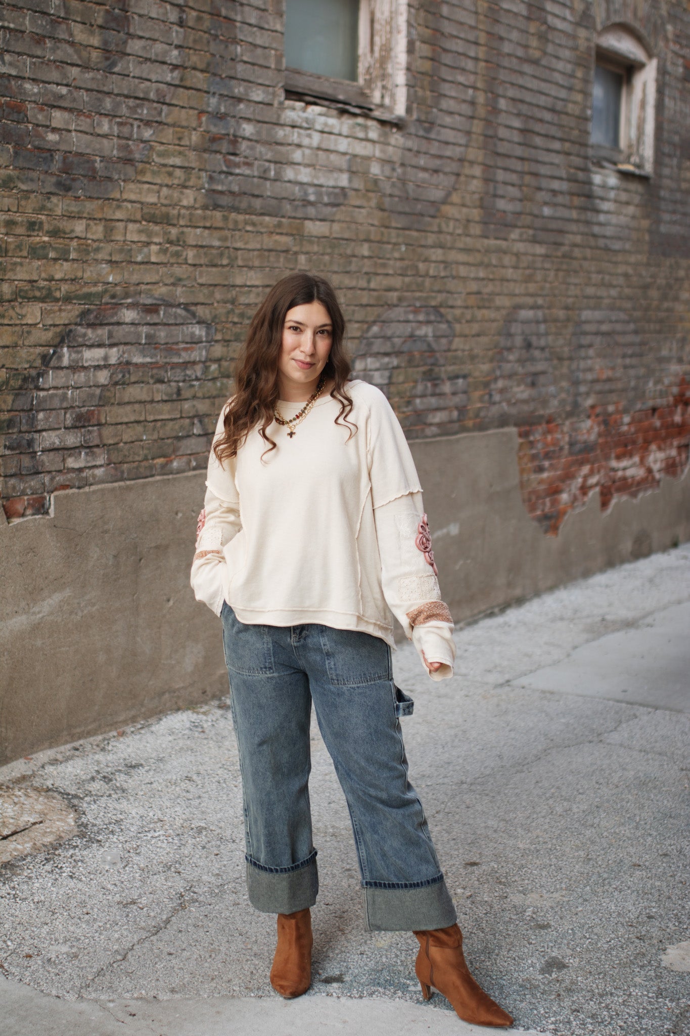 Lily Floral Detailed Long Sleeve