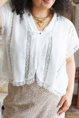 Merrit Lace Satin Blouse