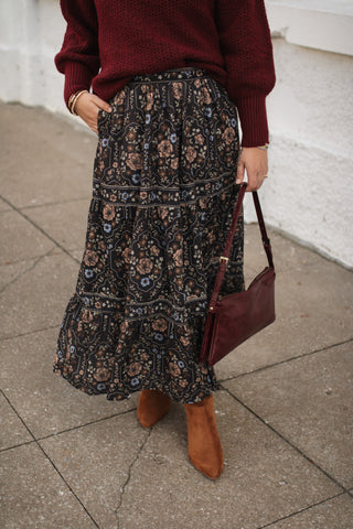 Presley Floral Maxi Skirt