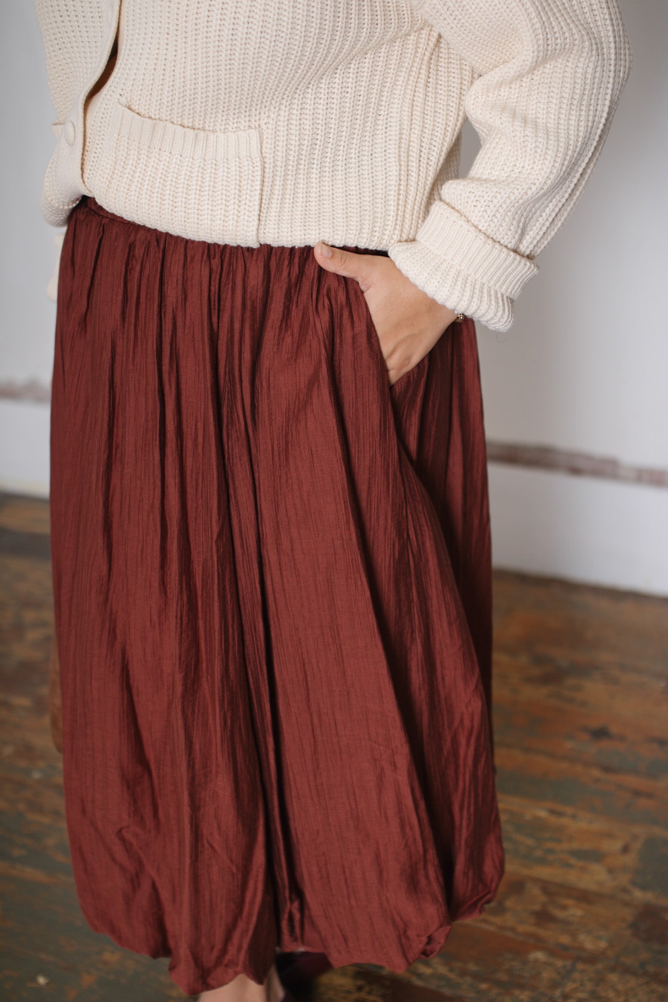 Izzie Satin Bubble Skirt