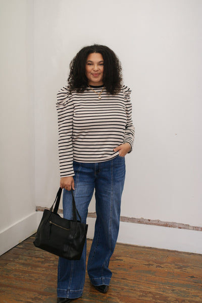 Tyler High Rise Wide Trouser Denim