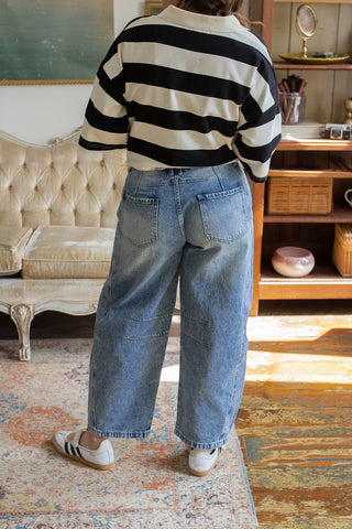 Briar Patchwork Barrel Jeans