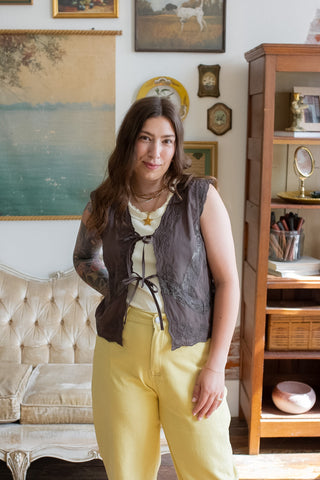 Logan Lace Embroidered Vest