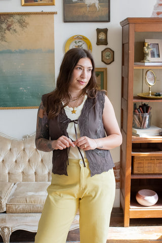 Logan Lace Embroidered Vest