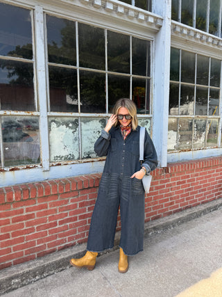 Ollie Oversized Denim Jumpsuit