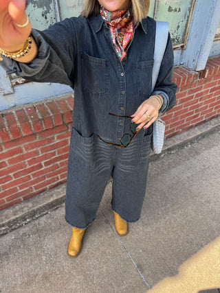 Ollie Oversized Denim Jumpsuit