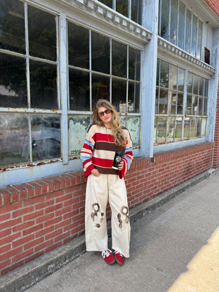 Ashton Patchwork Wide Barrel Jeans