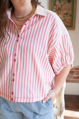 Tessa Striped Button Down