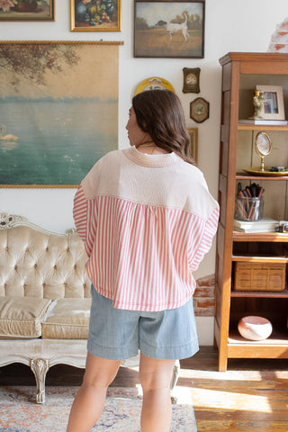 Tessa Striped Button Down