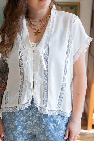 Merrit Lace Satin Blouse