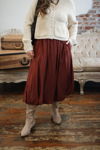 Izzie Satin Bubble Skirt