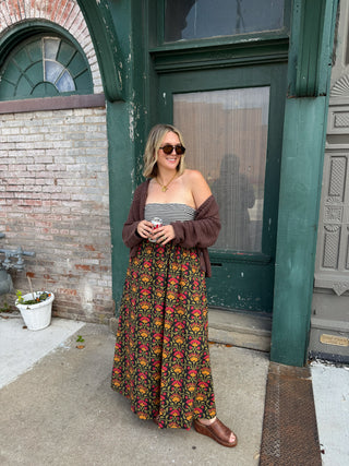Nora Floral Strapless Maxi Dress