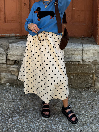 Morgan Polka Dot Midi Skirt