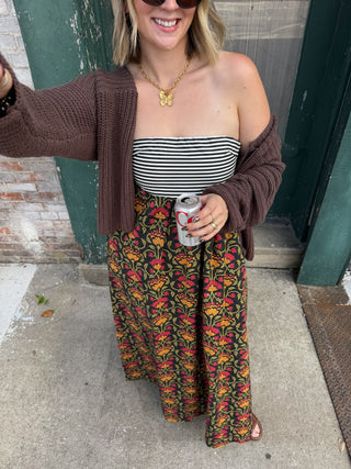 Nora Floral Strapless Maxi Dress
