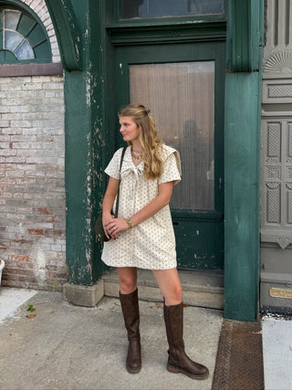 Sutton Corduroy Polka Dot Mini Dress